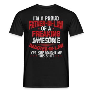 Papasaurus Rex T Rex Dinosaur Father's Day Gift - Men's T-Shirt - black - Front - AI Model Male 178 light (178cm)