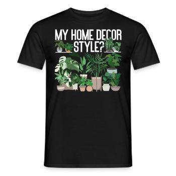 Amoureux des plantes Jardinage Ma maison - T-shirt homme - noir - Devant - AI Model Male 178 light (178cm)