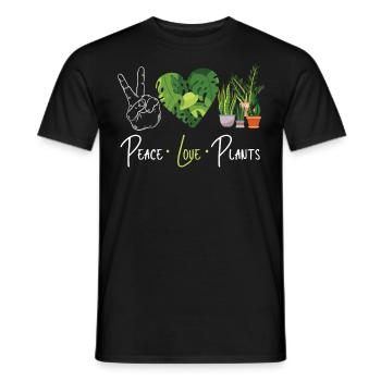 Amoureux des plantes Jardinage Paix Amour - T-shirt homme - noir - Devant - AI Model Male 178 light (178cm)