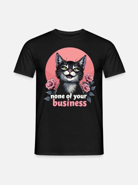 None of Your Business - Men's T-Shirt - black