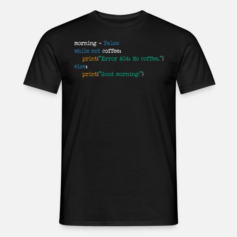 Informatik Kaffee Code Programmierer Geschenk - Männer T-Shirt - Schwarz