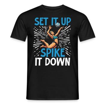 Beach Volleyball Volleyball Volleyball Players - Men's T-Shirt - black - Front - AI Model Male 178 light (178cm)