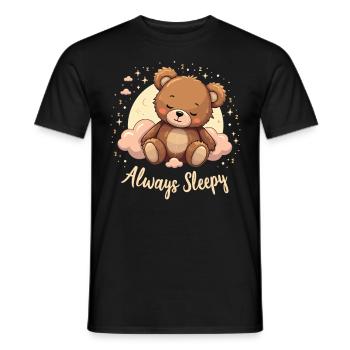 Cute Bear, Bear, Bear, Cute Sleep, Dreamer - Men's T-Shirt - black - Front - AI Model Male 178 light (178cm)