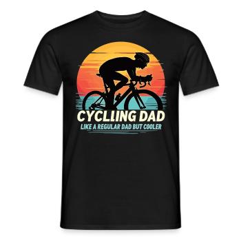 Cycling Dad Cyclist Funny Cyclist Road Bike - Men's T-Shirt - black - Front - AI Model Male 178 light (178cm)