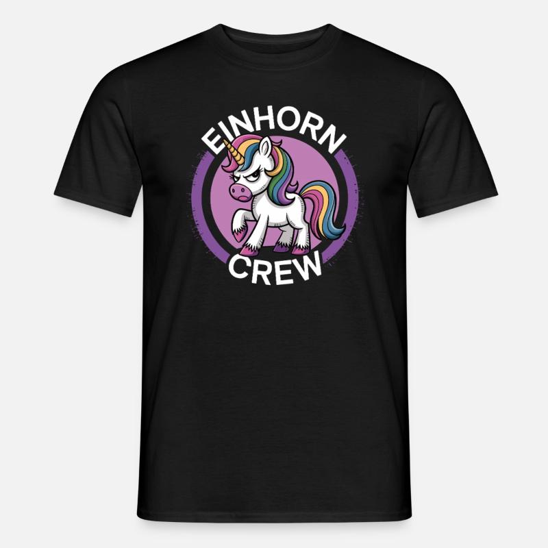 Einhorn crew - Männer T-Shirt - Schwarz