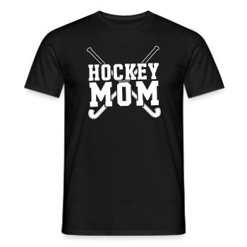 Maman de hockey – Fière maman de hockey sur gazon - T-shirt homme - noir - Devant - AI Model Male 178 light (178cm)