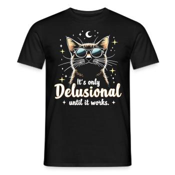Chat délirant Chat Chats rétro Amoureux des chats - T-shirt homme - noir - Devant - AI Model Male 178 light (178cm)
