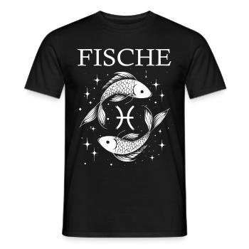 Sternzeichen Fische Design - Männer T-Shirt - Schwarz - Vorne - AI Model Male 178 light (178cm)