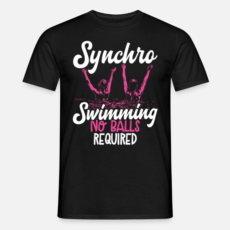 Synchronschwimmen Synchro Schwimmer - Männer T-Shirt - Schwarz