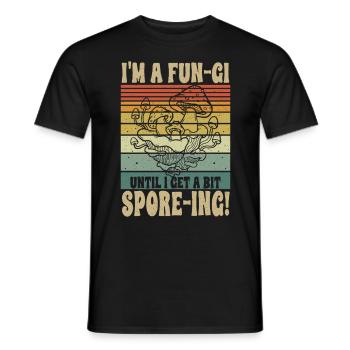 Champignon Cueilleur de champignons Rétro Cottagecore Esthétique - T-shirt homme - noir - Devant - AI Model Male 178 light (178cm)
