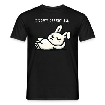 I don't carrot all relaxed bunny - Men's T-Shirt - black - Front - AI Model Male 178 light (178cm)