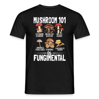 Mushroom 101 Pilze sind Fundamentale Pilzsammler - Männer T-Shirt - Schwarz - Vorne - AI Model Male 178 light (178cm)
