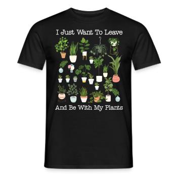 Plant Lover Gardening I Just Want - Männer T-Shirt - Schwarz - Vorne - AI Model Male 178 light (178cm)