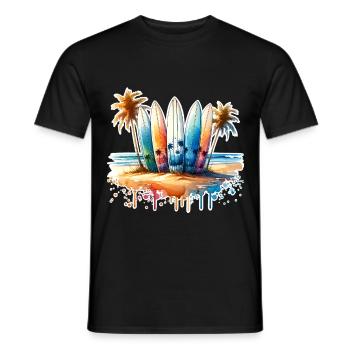 Surfeurs - T-shirt homme - noir - Devant - AI Model Male 178 light (178cm)
