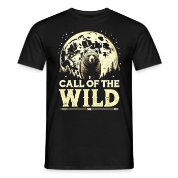 L’appel de la nature – Ours puissant - T-shirt homme - noir - Devant - AI Model Male 178 light (178cm)