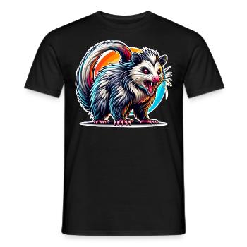 Opossum - Men's T-Shirt - black - Front - AI Model Male 178 light (178cm)