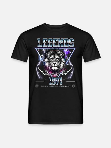 1971 Birthday Legend Leo - Men's T-Shirt - black
