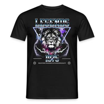 1975 Birthday Legend Leo - Men's T-Shirt - black - Front - AI Model Male 178 light (178cm)