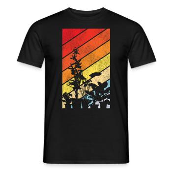 Amoureux des plantes jardinage rétro - T-shirt homme - noir - Devant - AI Model Male 178 light (178cm)