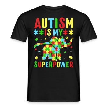 Autism is my superpower - Men's T-Shirt - black - Front - AI Model Male 178 light (178cm)