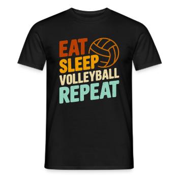 Volley-ball - T-shirt homme - noir - Devant - AI Model Male 178 light (178cm)