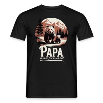Papa – Immer für mich da - Männer T-Shirt - Schwarz - Vorne - AI Model Male 178 light (178cm)