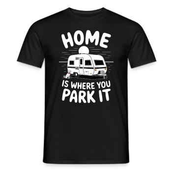 Home is where you Park It - Men's T-Shirt - black - Front - AI Model Male 178 light (178cm)