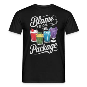 Lustiges Cocktail-Design für Urlaubsstimmung - Männer T-Shirt - Schwarz - Vorne - AI Model Male 178 light (178cm)