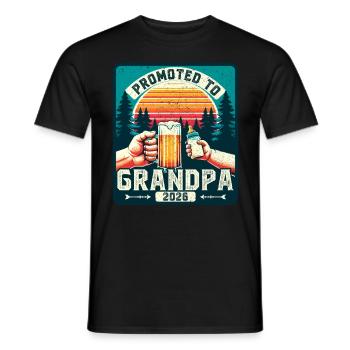Future grand-mère 2026 chargement futur grand-père - T-shirt homme - noir - Devant - AI Model Male 178 light (178cm)