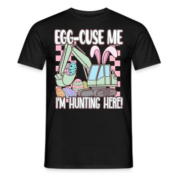 Egg cuse me Happy Easter - Men's T-Shirt - black - Front - AI Model Male 178 light (178cm)