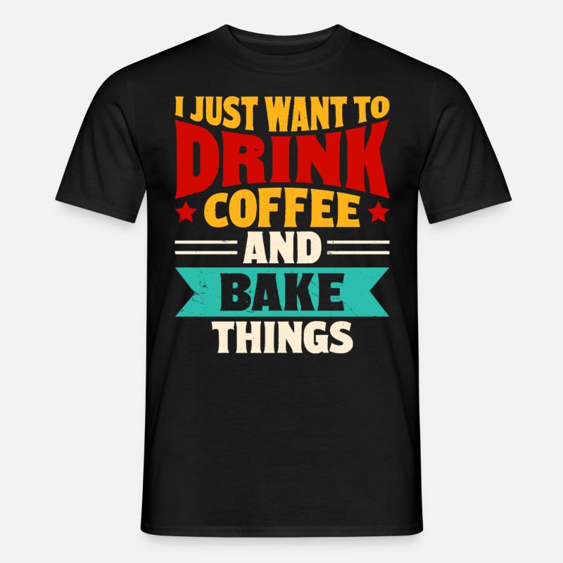 Backen - Männer T-Shirt - Schwarz