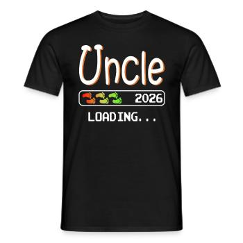 Uncle-to-be 2026 loading I'm going to be uncle - Men's T-Shirt - black - Front - AI Model Male 178 light (178cm)