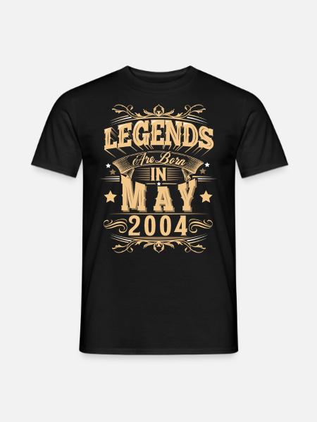Mai 2004 Geburtstag Legende - Männer T-Shirt - Schwarz