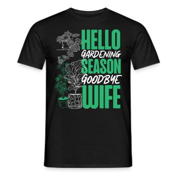 Amoureux des plantes Jardinage Mari Femme - T-shirt homme - noir - Devant - AI Model Male 178 light (178cm)