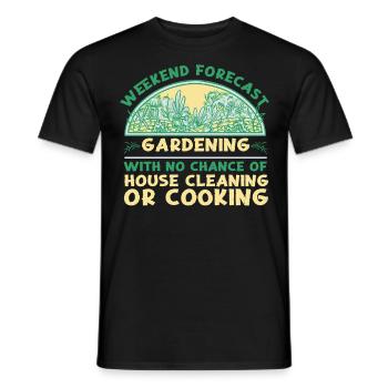 Week-end de jardinage pour les amoureux des plantes - T-shirt homme - noir - Devant - AI Model Male 178 light (178cm)