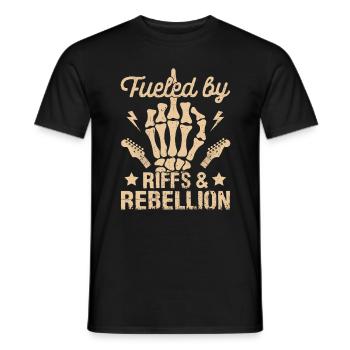 Rock And Roll - Men's T-Shirt - black - Front - AI Model Male 178 light (178cm)