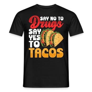 Tacos - Men's T-Shirt - black - Front - AI Model Male 178 light (178cm)
