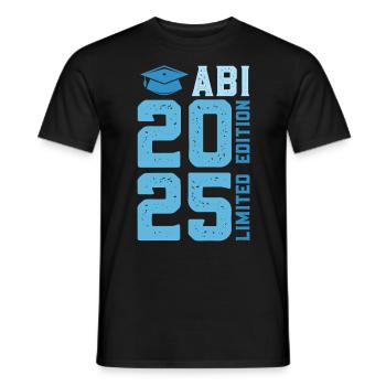 Abiturient ABI 2025 LIMITED EDITION Lustiges - Männer T-Shirt - Schwarz - Vorne - AI Model Male 178 light (178cm)