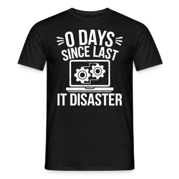 Administrator Support Nerd Computer Tech - Men's T-Shirt - black - Front - AI Model Male 178 light (178cm)