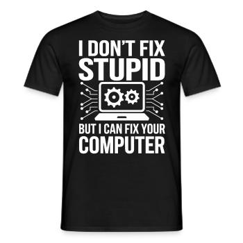 Administrator Support Nerd Computer Tech - Männer T-Shirt - Schwarz - Vorne - AI Model Male 178 light (178cm)