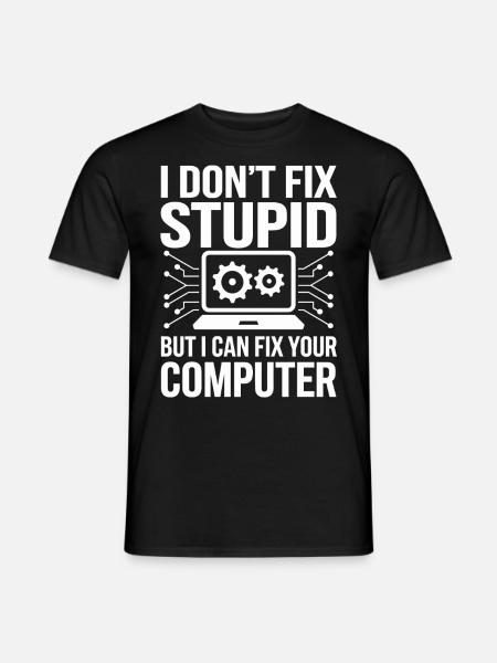 Administrator Support Nerd Computer Tech - Men's T-Shirt - black