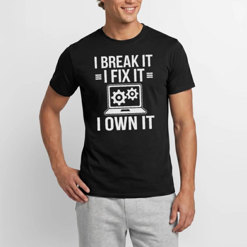 Support Administrateur Nerd Computer Tech T-shirt homme