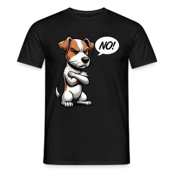 No Jack Russel terrier Jack russel lover - Men's T-Shirt - black - Front - AI Model Male 178 light (178cm)