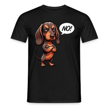 No Dackel Dackelbesitzer Dackelliebhaber Teckel - Männer T-Shirt - Schwarz - Vorne - AI Model Male 178 light (178cm)