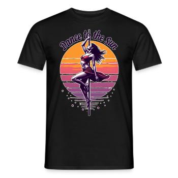 Pole dance - Danse au soleil - T-shirt homme - noir - Devant - AI Model Male 178 light (178cm)
