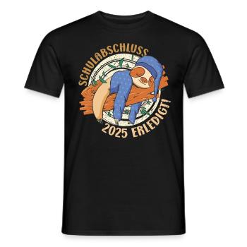 Abi Schulabschluss 2025 Erledigt Abiturient Lustig - Männer T-Shirt - Schwarz - Vorne - AI Model Male 178 light (178cm)