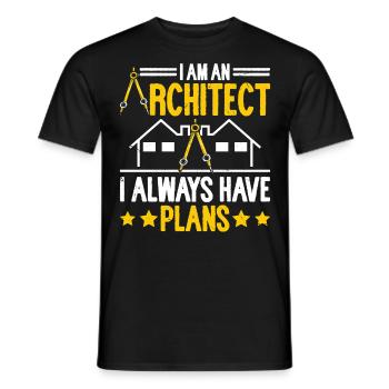 Architect - Men's T-Shirt - black - Front - AI Model Male 178 light (178cm)