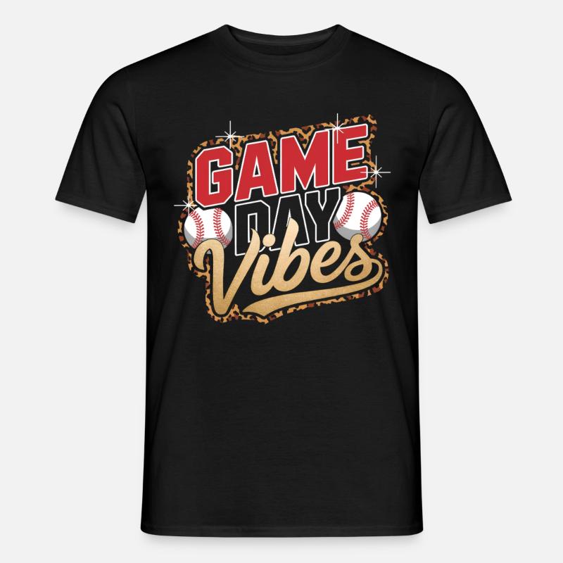 Baseball - Männer T-Shirt - Schwarz