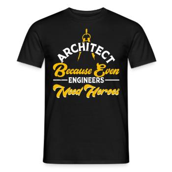 Architect - Men's T-Shirt - black - Front - AI Model Male 178 light (178cm)
