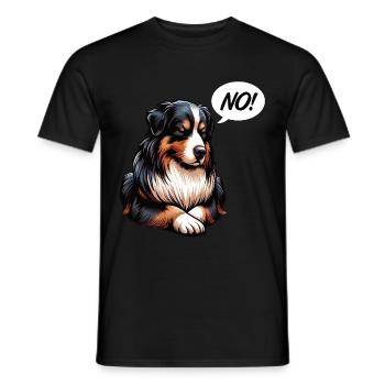 No Australian Shepherd Aussie Aussie Owner - Men's T-Shirt - black - Front - AI Model Male 178 light (178cm)